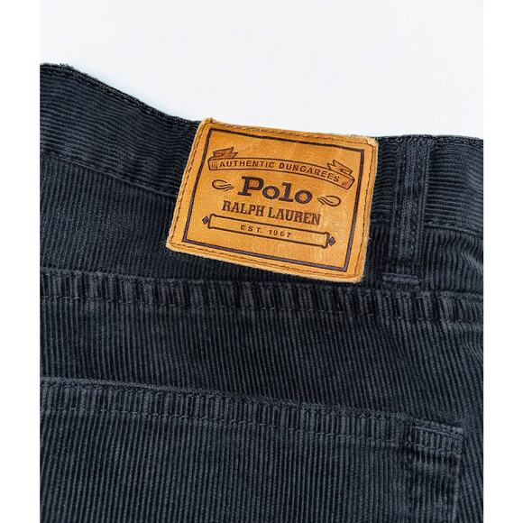 Polo Ralph Lauren Corduroy Pants Mens 34x34 Black Authentic Dungarees Vintage - Picture 9 of 10
